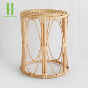 Mesa de Centro de Ratán y Madera Hecha a Mano, Decorativa, Ecológica, Duradera, Novedad, Mueble de Diseño Único - Product Image 3