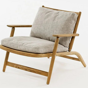 Chaise longue d'extérieur en bois de teck de luxe moderne finition résistante aux intempéries pour patio plage cour hôtels jardins-couleur naturelle - Product Image 5