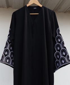 ชุดอาบายะผ้าไหมดูไบแขนยาว ป้องกันรอยยับ งานแฮนด์เมด คุณภาพสูง สีสั่งทำพิเศษ พิมพ์ลายสกรีน ขายดีที่สุด - Product Image 1