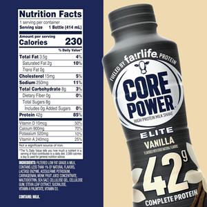 Core Power Elite ขวดขนาด42กรัมโปรตีน14ออนซ์12แพ็คสำหรับการกู้คืนกล้ามเนื้อและความอดทน - Product Image 1
