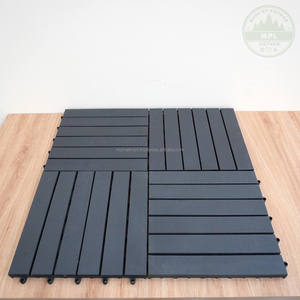 Carreaux de terrasse modernes à 12 lamelles, revêtement en PU blanc en bois d'acacia lisse de 12mm pour terrasse, piscine et terrasse - Product Image 5