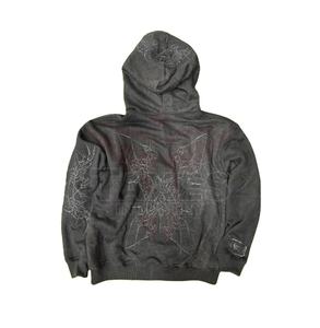 High Quality Custom logo <b>Zip</b> <b>up</b> Acid Wash Vintage Casual Street Wear Oversized <b>Crop</b> Printing <b>Hoodies</b> Men - Product Image 2