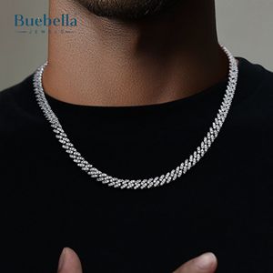 Venta caliente 925 Plata 14K Oro blanco 6mm Iced Cuban Link Collares Premium Accesorios para hombres - Product Image 1