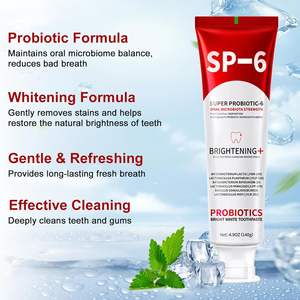 Pasta Dental Probiótica Blanqueadora SP-6 para Equilibrar el Microbioma Bucal, Blanquea los Dientes, Elimina las Manchas de Café y Té, Aliento Fresco, 140g - Product Image 6