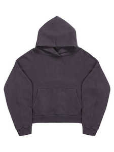 Sudaderas con capucha lavadas con ácido de gran tamaño y ajuste holgado con logotipo personalizado OEM para hombre, de estilo vintage ropa de calle, suministro directo de fábrica, sudaderas con capucha para hombre - Product Image 5