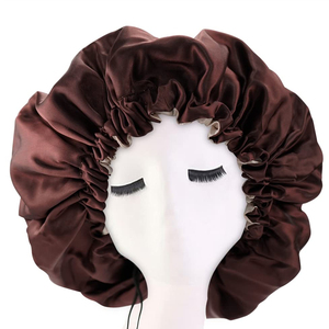 Vente en gros de bonnets en polyester à bande élastique de qualité supérieure bonnet large bande réglable bonnet en satin pour le sommeil - Product Image 2