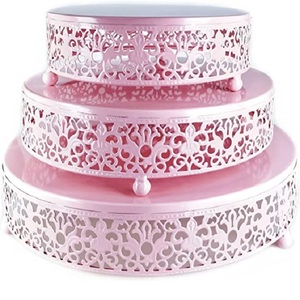 Offre Spéciale MS, ensemble de 3 supports à gâteaux en métal en fer pour fête d'anniversaire, présentoir à gâteaux, porte-gobelets en métal - Product Image 1