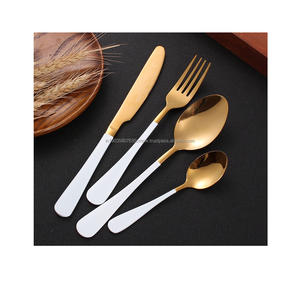 Couverts de luxe en acier inoxydable ultra modernes, ensemble de couverts écologiques pour les mariages et les restaurants, prix d'usine - Product Image 5