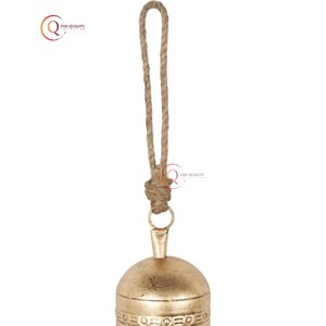 Decoración del hogar Adornos de campana redonda de Navidad Adornos navideños para decoración Jingle Vintage Campanas de vaca brillantes de vidrio pequeño - Product Image 5