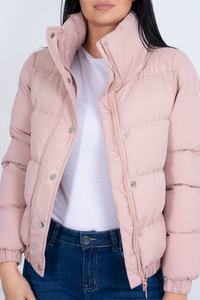 Col montant couches personnalisé femmes manteaux d'hiver bouffants 2025 Logo personnalisé vêtements pour femmes vestes à bulles épaisses - Product Image 5