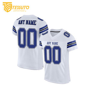 Vêtements de sport imprimés partout Chemises de football classiques vintage Maillot de football personnalisé T-shirt de football à col en V pour hommes - Product Image 1