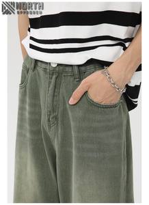 Pantalones vaqueros rectos personalizados de otoño e invierno para hombre, pantalones vaqueros holgados de Hip Hop, lavados, Oem, moda personalizada, transpirables, de secado rápido, ligeros - Product Image 6