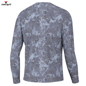 Camisa de pesca de manga larga transpirable de diseño personalizado de alta calidad 100% poliéster impresión Digital UPF 50 impermeable - Product Image 6