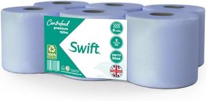 Premium <b>Blue</b> Centrefeed Paper <b>Roll</b> 2 Ply Industrial Wiping Paper Wholesale Supplier - Product Image 2