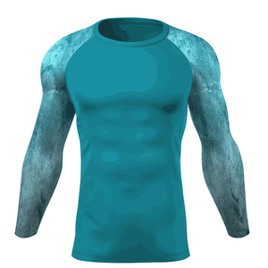 เสื้อรัดรูปพิมพ์ลายได้เอง MMA เสื้อรัชการ์ดป้องกันรังสียูวีสำหรับผู้ชายเสื้อรัดรูปพิมพ์ลายแบบระเหิดงานตามสั่ง UPF50 - Product Image 1