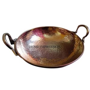 Approvisionnement direct d'usine couleur argent finition brillant poli forme ronde Heavy Duty Metal Kadhai Supply du fabricant indien - Product Image 4