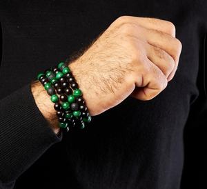 Tasbih Turquesa de 33 Cuentas de Resina, Rosario Musulmán, Cuentas de Cristal y Vidrio, Exportador Indio de Joyería - Product Image 3