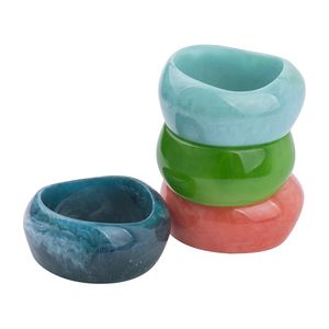 Pulsera Irregular Vintage de Resina Geométrica para Mujer y Niña, Brazalete de Acrílico de Ámbar y Mármol Grueso, Joyería de Diseñador de Moda - Product Image 4