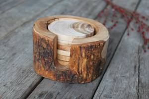 2025 vente chaude caboteur en bois d'acacia blanc hexagone rond carré personnalisation tasse caboteur sous-verres en bois et en marbre pour boissons - Product Image 4