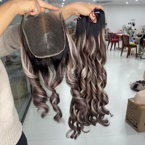 Extensiones de Cabello Humano Vietnamita de la Más Alta Calidad, Precio Increíble, Cabello Liso Natural, Color Ombre, Juego de Paquetes con Cierre 2025 - Product Image 4