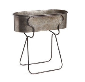 Maceta galvanizada Proveedor de macetas decorativas de metal más vendido de Fabricante Mayorista de India con acabado personalizado de soporte - Product Image 1