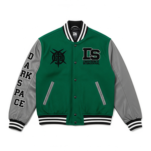 แจ็คเก็ตวาร์ซิตี้ขนสัตว์แบบมีฮู้ด คอตั้ง ขายดีประจำฤดูหนาว ปักลายเชนิลล์ ดีไซน์ใหม่ ทนทาน - Product Image 2