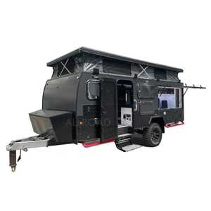 Lujo Teardrop Mini Camper Trailer con ducha para la venta Autocaravana para viajes en coche y uso doméstico para Camping y remolques - Product Image 1