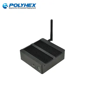 Polyhex ได้รับการออกแบบ IoT Gateway Fanless Pc 4lan Quad Core Atomfirewall เราเตอร์4GB มินิคอมพิวเตอร์รองรับ Aes-Ram