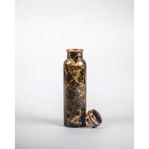 Botella de agua de cobre de estilo antiguo para oficina, gimnasio y viajes con detalles hechos a mano y propiedades de enfriamiento tradicionales - Product Image 4