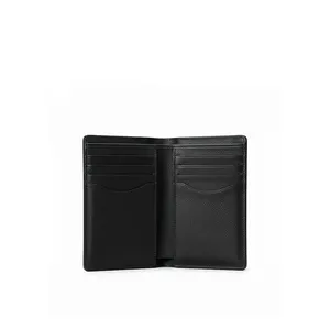 High Quality Genuine Leather <b>Wallet</b> Fold Closure Unisex Fashion <b>Black</b> Textured Intricate Detailing Featuring Iconic Characters - Product Image 2