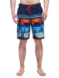 2025 nouvelle tendance d'été hommes 100% coton américain décontracté Shorts de bain 3D numérique imprimé Vintage chaud solide mi uni teint - Product Image 2