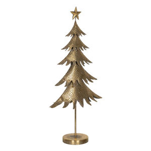 Creative Quality Gold Metal <b>Christmas</b> Tree with Star Topper Rustic Holiday Tabletop Decor For <b>Christmas</b> Festive Use - Product Image 6