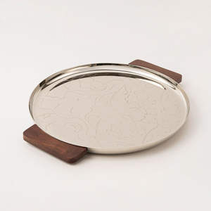 Plateau de service design exquis finition argentée décor à la maison de qualité domestique sophistiqué motif solide pour la restauration à bas prix - Product Image 4