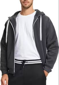 Nouvelle arrivée pour les hommes hiver pull à capuche zippé polaire 300g poids lourd toutes les tailles disponibles Logo personnalisé Design fabricant - Product Image 5