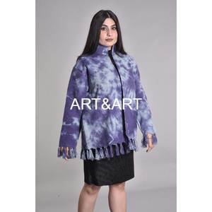 Beau manteau d'hiver unisexe tissé à la main en coton matelassé avec broderie TNT Suzani, tissu court et écologique de taille XL - Product Image 6