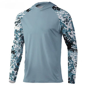Camisas de pesca personalizadas de alta calidad Sudadera con capucha de manga larga Sublimación UPF Secado rápido Protección UV al aire libre Sudaderas con capucha de pesca de poliéster - Product Image 1
