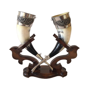 Support de corne à boire Viking indien de haute qualité Style animal antique pierre naturelle polie artisanat naturel artisanal ancien - Product Image 1