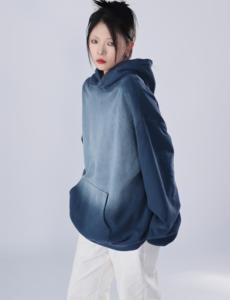 Haute Qualité Sublimation Hoodies Blanks Polyester Pull Faux Bleach pour Femmes Hommes Sweat À Capuche avec Col Blanchi - Product Image 6