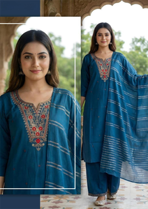 Conjunto Kurti Vetican con Palazzo para Mujer, Atuendo Étnico para Bodas, Fiestas, Oficina y Eventos Festivos - Product Image 5