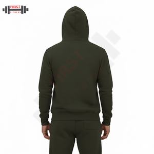 Conjunto Deportivo de 2 Piezas para Hombre, Sudadera con Capucha y Pantalones Deportivos Acampanados de 450 Gsm con Pedrería, Estilo Deportivo de Lujo - Product Image 2