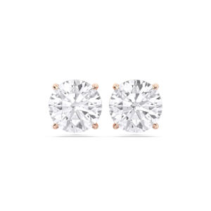 5.00 CT E-F/VVS-VS รอบตัด Moissanite ชุดต่างหูสี่ง่ามทำด้วยทองคำแข็งสำหรับทุกเพศ - Product Image 3