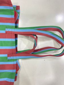 Bolsas tejidas a rayas de nailon reciclado de la India fabricadas en la India Bolsas y bolsas multicolores ecológicas del mercado fabricadas en la India. - Product Image 2