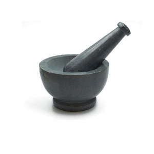 Juego de Mortero y Maja de Mármol Gris Hecho en India, Calidad Superior, Ecológico, Herramienta de Cocina Duradera al Mejor Precio al por Mayor - Product Image 1