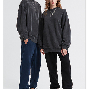 Personalización gratuita con impresión Lavado ácido Sun Faded Distressed Plus Size Sudaderas con capucha para hombre Drop Shoulder Plain - Product Image 6