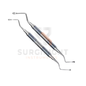 Lucas Curette Curetas de hueso dental Juego dentado de 2 instrumentos quirúrgicos de SurgiRight Instruments - Product Image 4