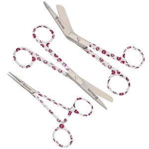 Vaslcare Premium Nursing 3Pcs Ciseaux Set Design élégant Pince hémostatique à poignée imprimée Source d'alimentation manuelle - Product Image 1