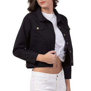 À la mode femmes hiver chaud basique manteau col rabattu Denim veste femme froid moto vestes vêtements d'extérieur épais pardessus - Product Image 3