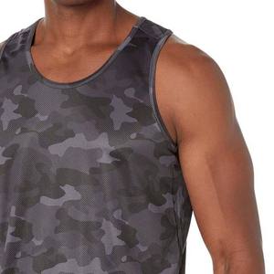 Ropa de calle informal de secado rápido, camiseta sin mangas de gimnasio para hombre, ropa de entrenamiento atlético, camisetas sin mangas transpirables de algodón con diseño de camuflaje - Product Image 3