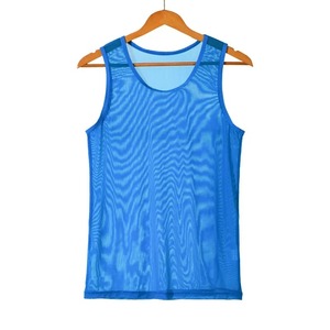 Respirant vente chaude personnalisé léger 100% coton nouveau design logo col rond plaine matériau doux durable maillot de corps pour hommes - Product Image 2