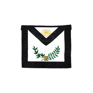 Delantal Masónico de Lujo, Combinación de Cuero y Terciopelo, Bordado, con Símbolo de Logia Azul, Delantal de Francmasonería - Product Image 3